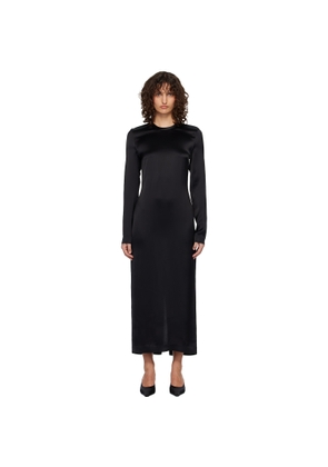 TOTEME Black Long Satin Maxi Dress