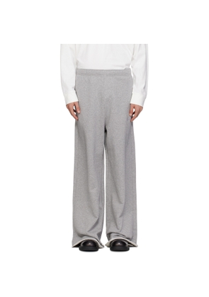 MM6 Maison Margiela Gray Embroidered Logo Sweatpants