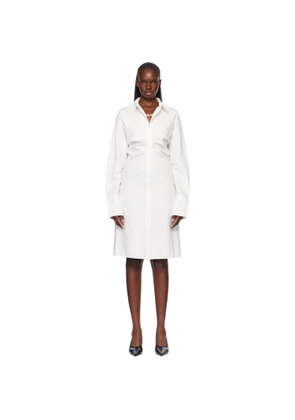 TOTEME Off-White Slouch Cotton Shirt Midi Dress