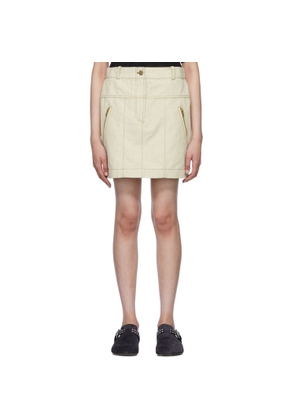 3.1 Phillip Lim Off-White Denim Miniskirt