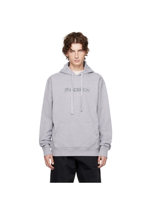 JW Anderson Gray Logo Embroidery Hoodie