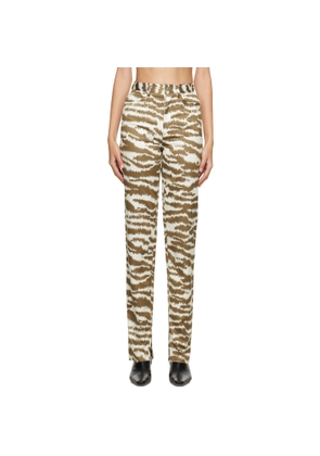 JUNEYEN Brown & Off-White Tiger Trousers