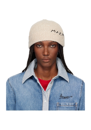 Marni Beige Wool Beanie