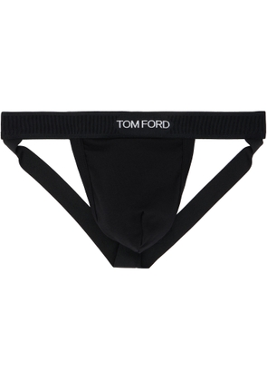 TOM FORD Black Cotton Jock Strap