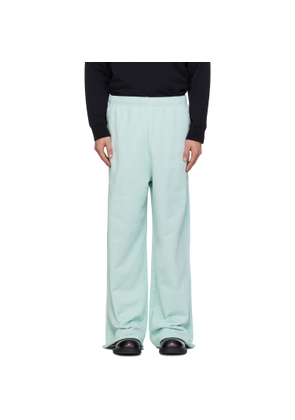 MM6 Maison Margiela Blue Embroidered Logo Sweatpants