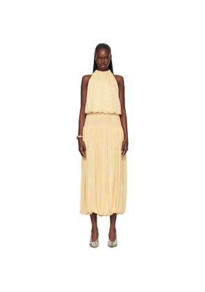 TOTEME Yellow Soft Gathered Midi Dress