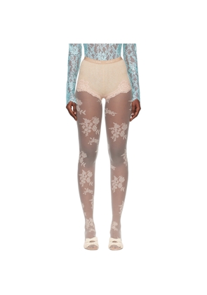 Valentino Beige & Pink Cashmere Shorts
