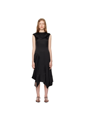 J.Kim Black Basque Vaza Midi Dress
