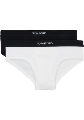 TOM FORD Two-Pack Black & White Cotton Briefs