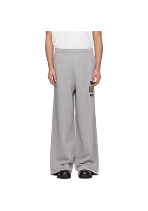MM6 Maison Margiela Gray Label Patch Sweatpants