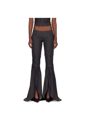 Miss Sixty Black KNWLS Edition Slit Tailback Trousers