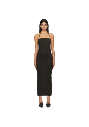 Nanushka Black Eliz Midi Dress