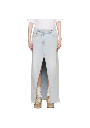 Ksubi Blue Relax Skyfall Denim Maxi Skirt
