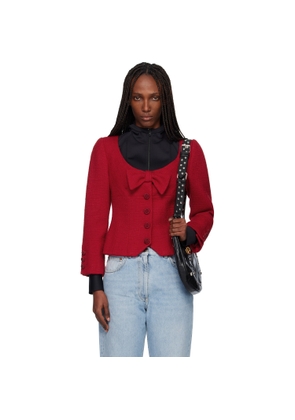 Valentino Red Tweed Jacket