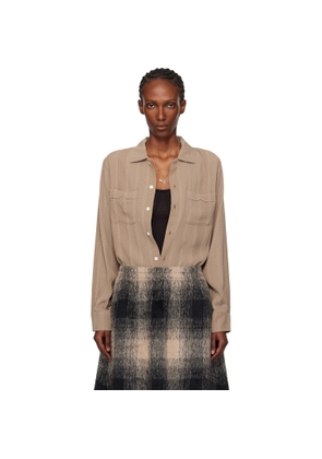 NEEDLES Beige Open Collar Shirt