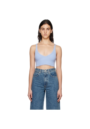 HALFBOY Blue V-Neck Tank Top