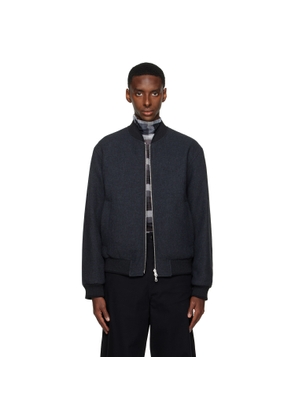 Dries Van Noten Gray Reversible Bomber Jacket