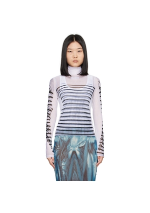 Jean Paul Gaultier White 'The Marinière' Turtleneck