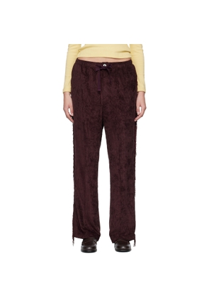 NEEDLES Burgundy Fringe String Lounge Pants