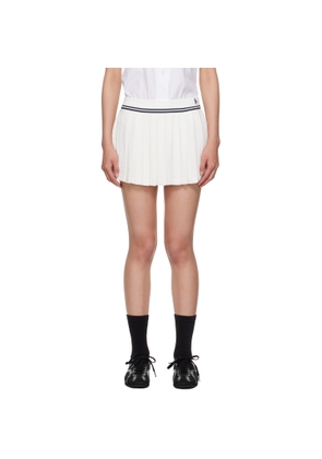 Sporty & Rich White 'SRC' Logo Abigail Miniskirt