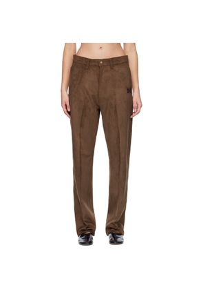 NEEDLES Brown Straight Faux-Suede Pants