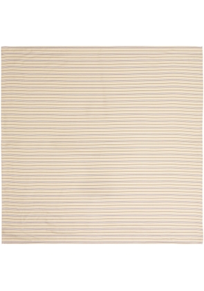 TOTEME Beige & Brown Striped Silk Scarf