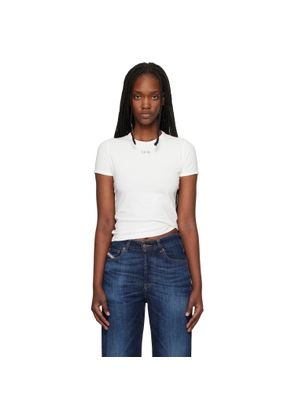 Diesel White T-Uncutieslong-Od T-shirt