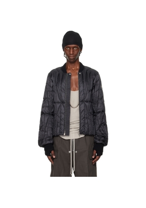Rick Owens Moncler + Rick Owens Black Geocamo Flight Down Jacket
