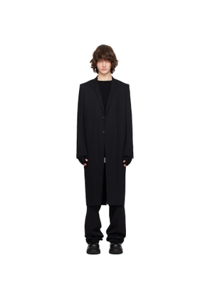 Rick Owens Black Temple Concordian Coat