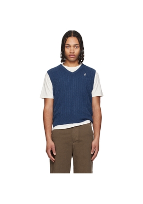 Polo Ralph Lauren Navy Cable-Knit Cotton Sweater Vest