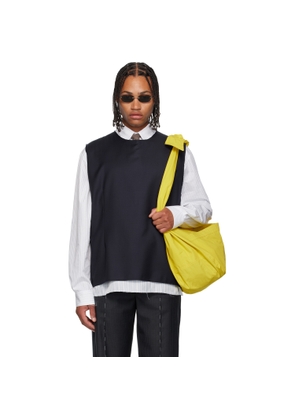 SONIA CARRASCO Navy Sleeveless Tailored T-shirt