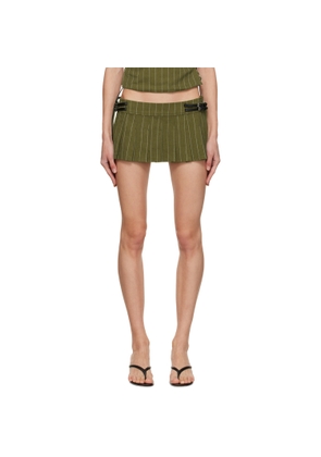 Miaou Khaki Reno Miniskirt