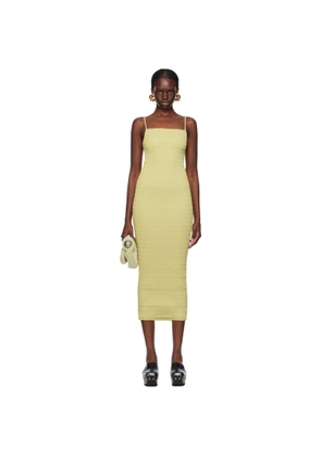 Nanushka Yellow Barra Vegan Leather Maxi Dress