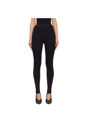 WARDROBE.NYC Black Opaque Stirrup Leggings