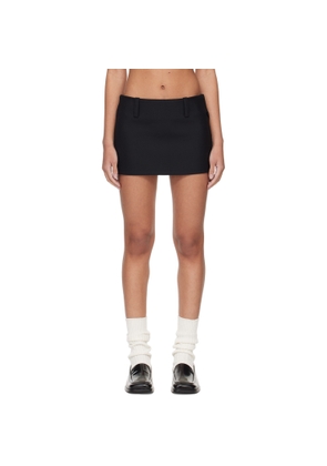 Fax Copy Express Black Belt Loop Miniskirt