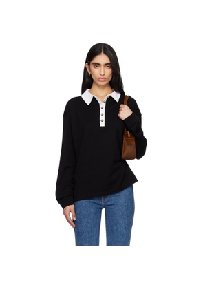 KHAITE Black Faithful Polo