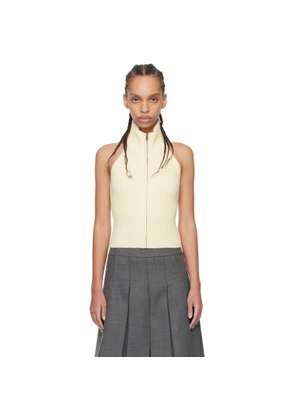 Fax Copy Express Off-White Open Back Sweater