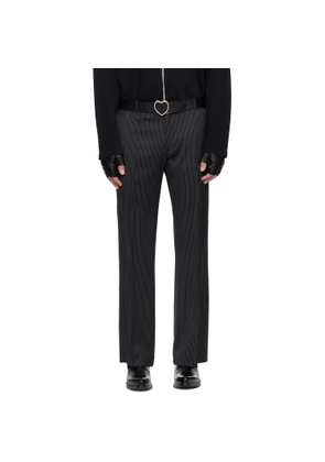 Ernest W. Baker Black Loose Fit Flare Trousers