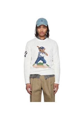 Polo Ralph Lauren Off-White MLB Edition Polo Ralph Lauren Yankees Bear Sweater
