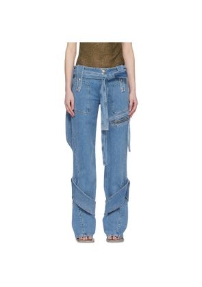 Blumarine Blue Layered Jeans