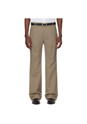 Ernest W. Baker Brown Cuffed 70s Trousers