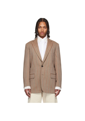 Dries Van Noten Taupe Loose Fit Blazer