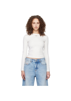 Diesel White T-Uncutieslong-Ls-Od T-shirt