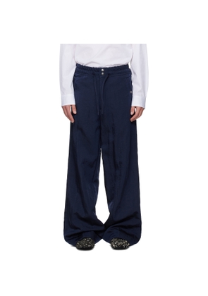 Dries Van Noten Navy Twill Trousers