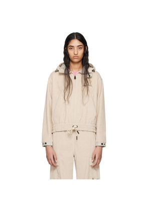 Moncler Grenoble Beige Half-Zip Jacket