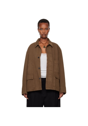 LE17SEPTEMBRE Brown Field Denim Jacket