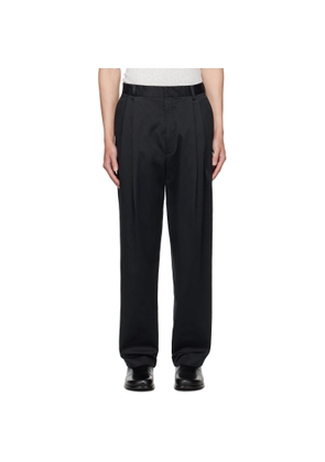 Dries Van Noten Black Pleated Trousers