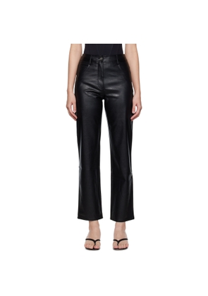 Miaou Black Junior Faux-Leather Pants