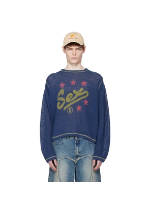 Carne Bollente Blue 'Spell It Out' Sweater