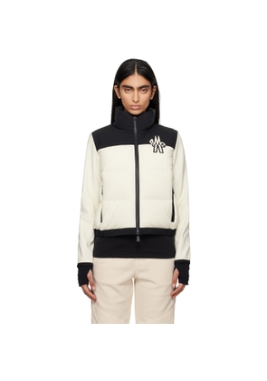 Moncler Grenoble Off-White & Black Maglia Down Jacket